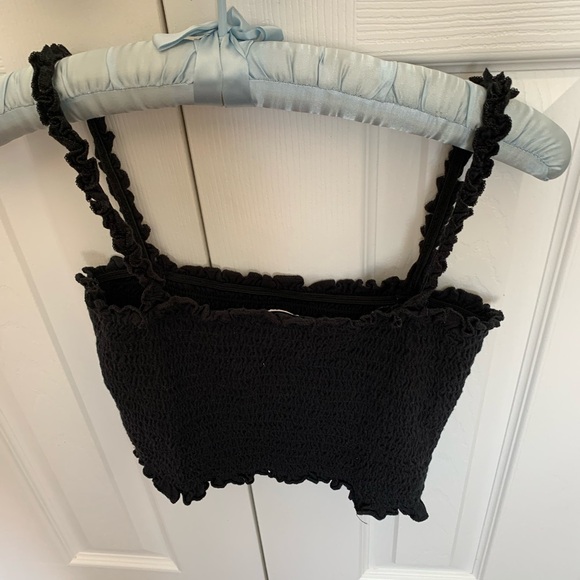 Black elastic summer top - Picture 2 of 5